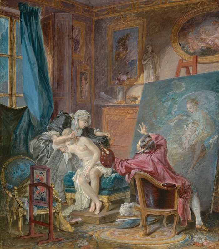 Le modèle honnête Pierre-Antoine Baudoin, 1769 Gouache and graphite on vellum, mounted on paperboard Photo - National Gallery of Art, Washington.jpg