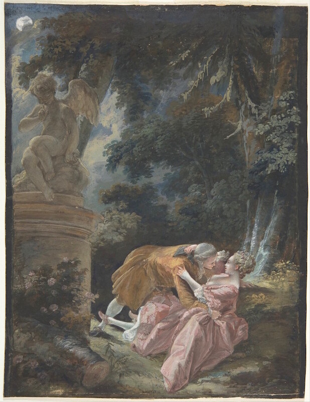 La nuit Pierre Antoine Baudouin (French, Paris 1723–1769 Paris) Gouache on paper, pasted onto board Dimensions-10 3_16 x 7 7_8 in. (25.9 x 20 cm).jpg