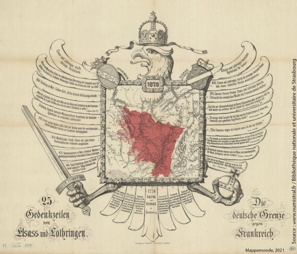 Die deutsche Grenze gegen Frankreich: 25 Gedenkzeilen von Elsass und Lothringen