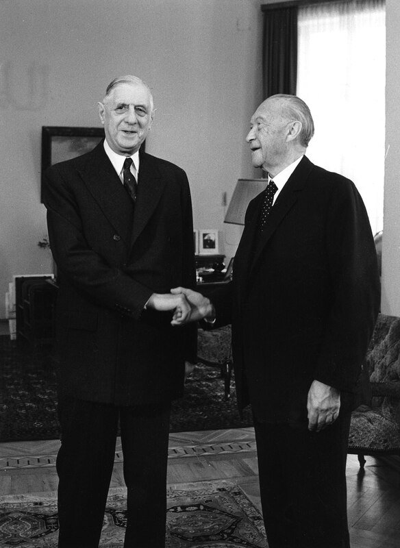 Charles de Gaulle et Konrad Adenauer en 1963.