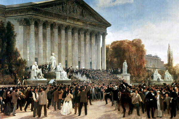 Le Palais du Corps Législatif après sa dernière séance, et la proclamation de la République le 4 septembre 1870