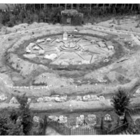 Bosquet d'Encelade en cours de fouilles durant la période de restauration